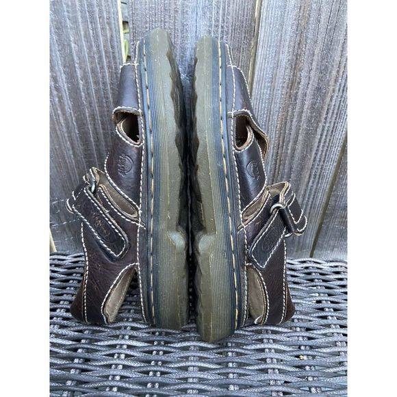 Vintage Dr Marten Fisherman Sandals Brown Leather Mens 10 England 90s Y2K Chunky main image 10